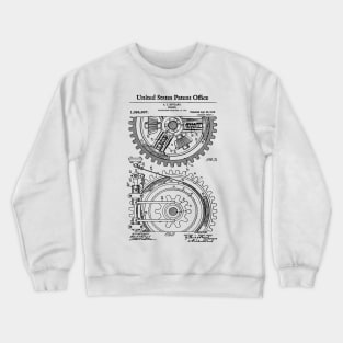 Gearing Patent Black Crewneck Sweatshirt